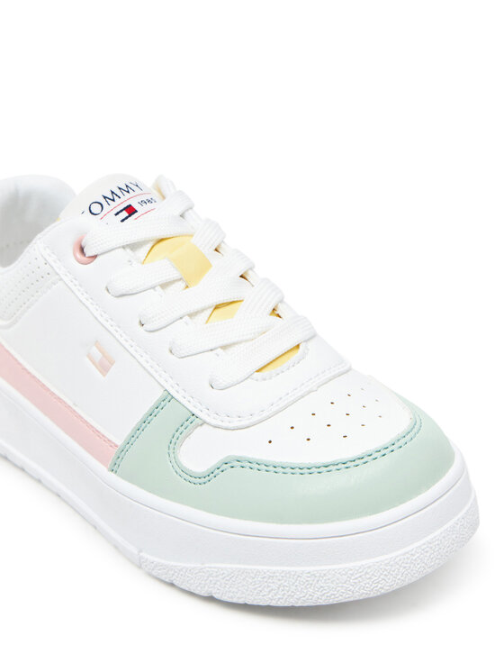 Tommy Hilfiger Tommy Hilfiger Sneakersy Low Cut Lace-Up Sneaker T3A9-33740-1355 M Biały