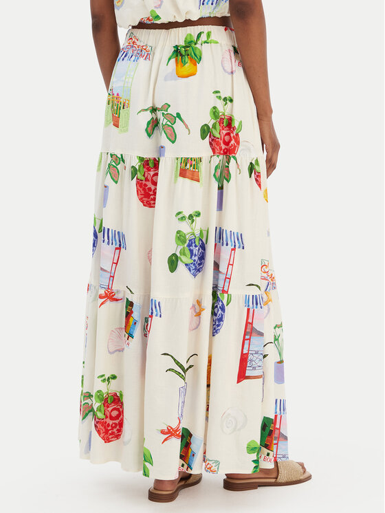 Seafolly Seafolly Maxi szoknya La Boca 55650-SK Ekru Regular Fit