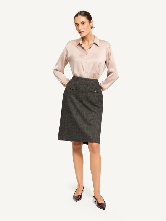 KMX KMX Spódnica midi 116090005 Brązowy Straight Fit