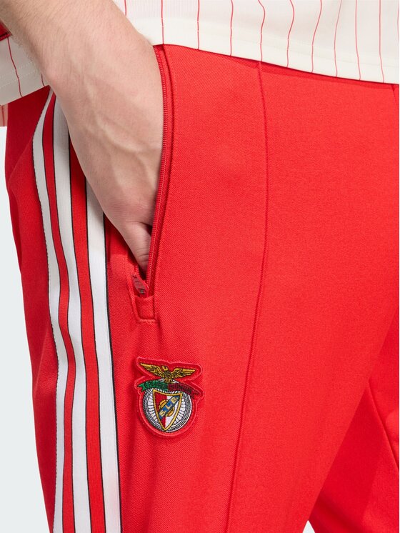 adidas adidas Spodnie dresowe Benfica Czerwony Slim Fit