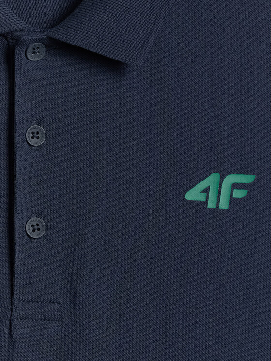 4F 4F Polo SPORTS CLUB Granatowy Regular Fit