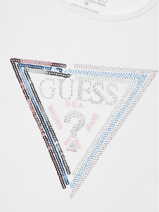 Guess Guess Футболка J5RI12 K6YW4 Білий Regular Fit