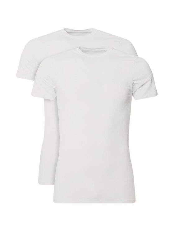 Resteröds Resteröds Komplet t-shirtów 27040 2 Biały Slim Fit