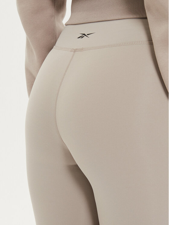Reebok Legginsy Lux Tight 100076185 Beżowy Slim Fit | Modivo.pl
