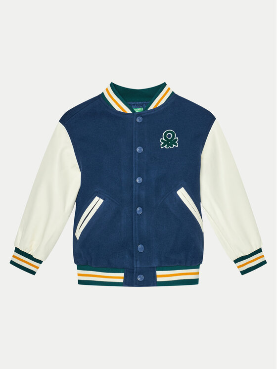 United Colors Of Benetton United Colors Of Benetton Bomber jakna 20PYCN04Q Mornarsko modra Regular Fit