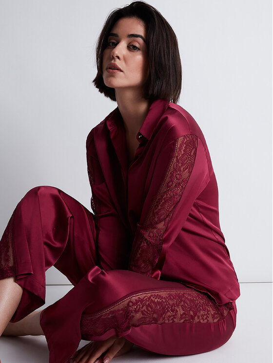 Aubade Aubade Maglietta del pigiama 2S44 Rosso Regular Fit