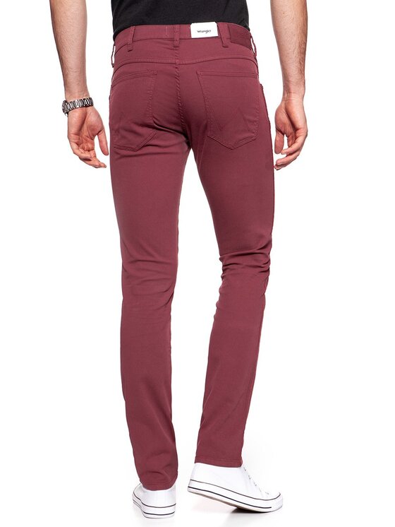 Wrangler Wrangler Spodnie materiałowe LARSTON Czerwony Slim Fit