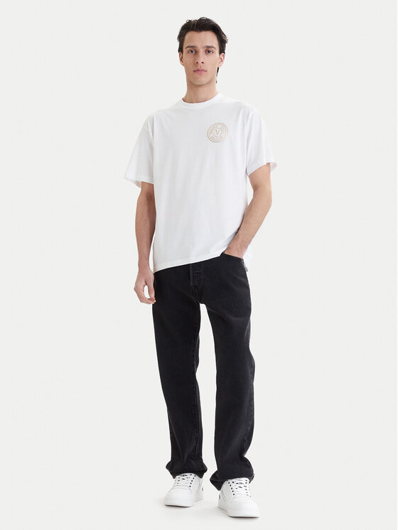 Versace Jeans Couture Versace Jeans Couture Tricou 80GAHT04 CJ00T Alb Regular Fit