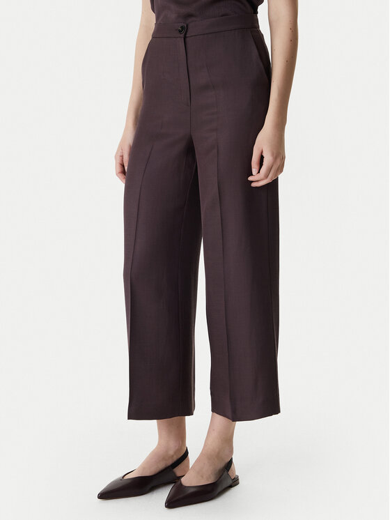 Marella Marella Текстилни панталони Emme by Marella Alcuno 2615131041 Кафяв Straight Fit
