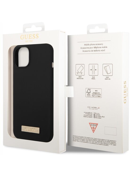 Guess Guess Etui na telefon Silicone Czarny