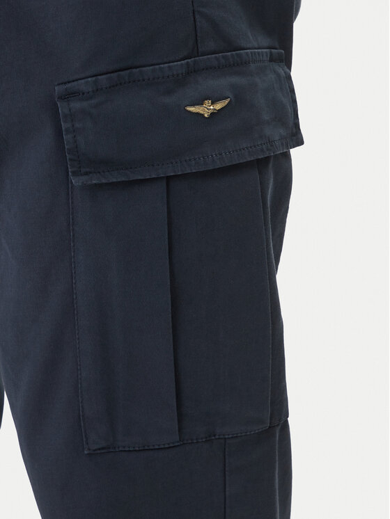 Aeronautica Militare Aeronautica Militare Spodnie materiałowe 261PA1718UCT04331 Granatowy Regular Fit