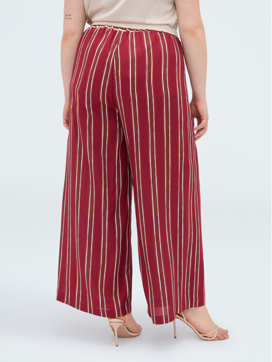 Fiorella Rubino Fiorella Rubino Spodnie materiałowe P082L002504N0Z6 Bordowy Flared Fit