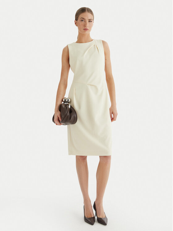 Calvin Klein Calvin Klein Koktel haljina LV044F018G Bež Slim Fit