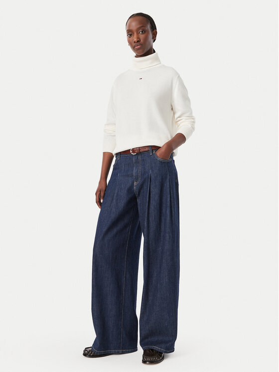 Tommy Jeans Tommy Jeans Golf Essetnial DW0DW23361 Biały Relaxed Fit