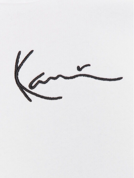 Karl Kani Karl Kani Majica dugih rukava Small Signature Essential 61210020 Bijela Regular Fit