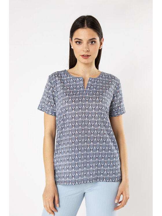 QUIOSQUE QUIOSQUE Halenka CARBOY SHIRT Modrá Regular Fit