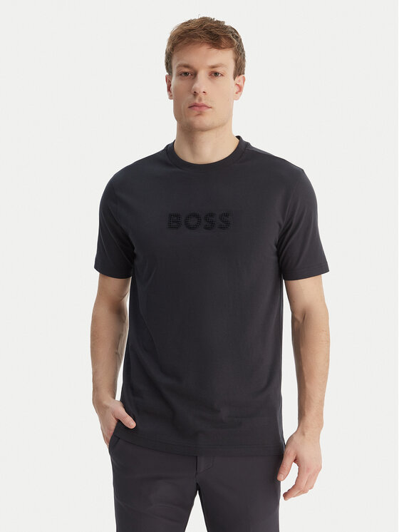 BOSS BOSS Marškinėliai TS_Terrace Logo 50559361 Tamsiai mėlyna Regular Fit