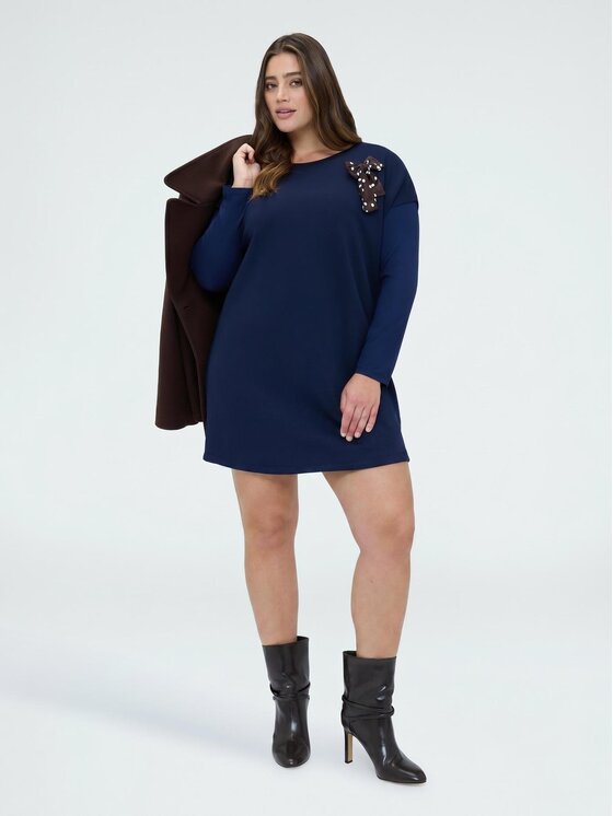 Fiorella Rubino Fiorella Rubino Sukienka codzienna 7056L001246N034 Niebieski Regular Fit