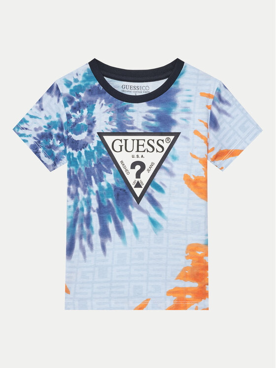 Guess Guess Tricou N5GI07 K8HM4 Albastru Regular Fit