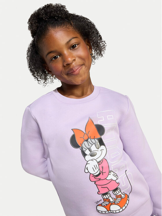 adidas adidas Set majica dugih rukava i leggins Disney Minnie Mouse KB7314 Ljubičasta Regular Fit