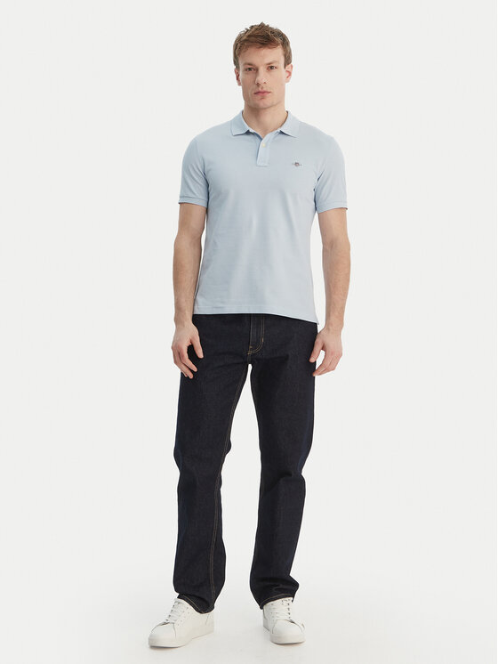 Gant Gant Tricou polo Shield 2220 Albastru Slim Fit