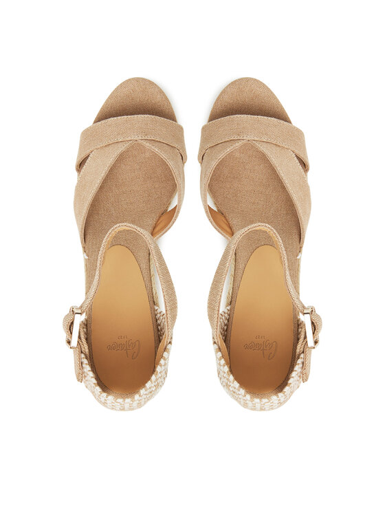 Castañer Castañer Espadrilky Bruna/9/002 025678 Béžová