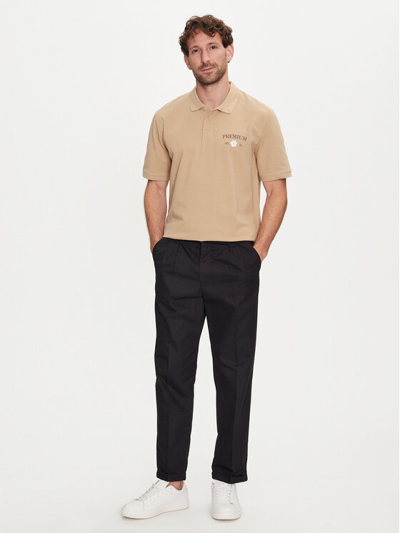 Jack & Jones Jack & Jones Polo Jprblaalfie 12259678 Brązowy Regular Fit