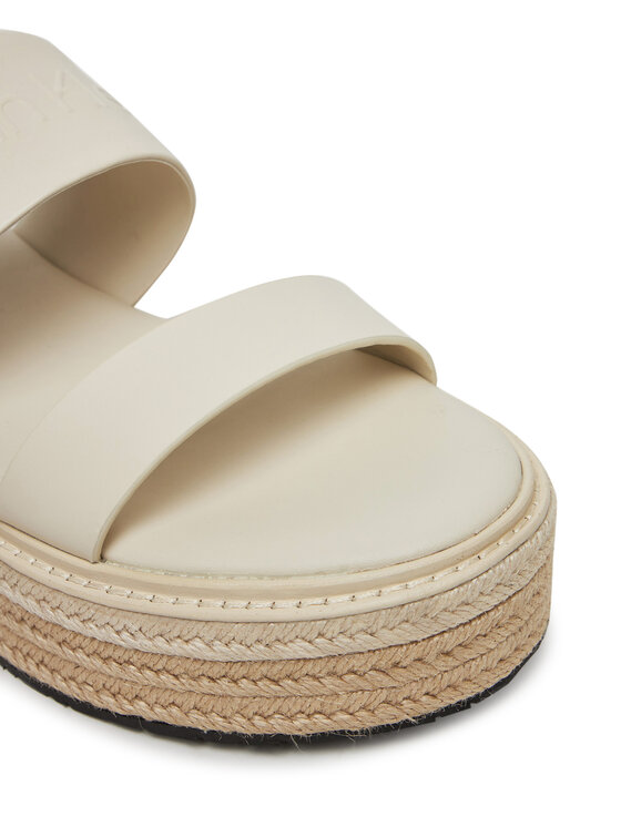 Calvin Klein Calvin Klein Espadrillas Flatform Wedge Slide - He HW0HW02374 Écru