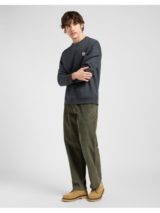 Lee Lee Bluza WORKWEAR SWS Czarny Relaxed Fit