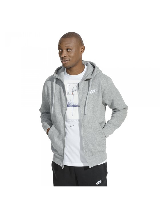 Nike Nike Felpa Sportswear Club Fleece Grigio Regular Fit