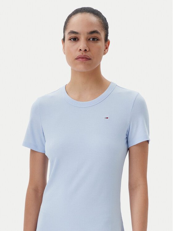 Tommy Jeans Tommy Jeans Haljina za svaki dan DW0DW19721 Svijetloplava Slim Fit