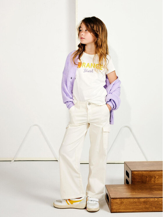 NAME IT NAME IT Текстилни панталони 13220718 Екрю Wide Leg
