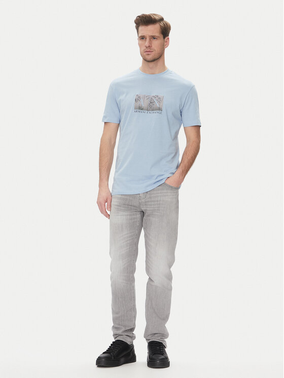 Armani Exchange Armani Exchange T-krekls XM000555 AF10358 U9360 Gaiši zils Regular Fit