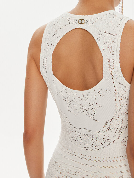 TWINSET TWINSET Vasarinė suknelė 241TT3160 Balta Slim Fit