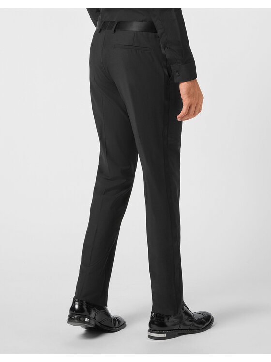 PHILIPP PLEIN PHILIPP PLEIN Spodnie materiałowe 347 Czarny Regular Fit
