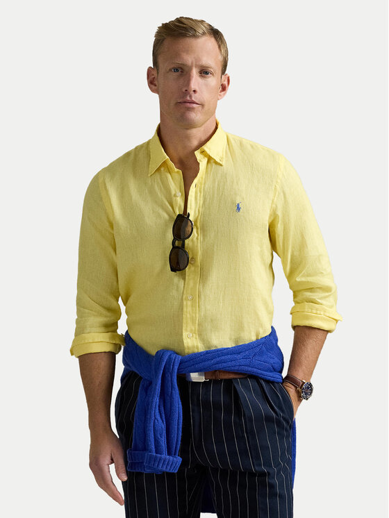 Polo Ralph Lauren Polo Ralph Lauren Cămașă 710968915011 Galben Slim Fit