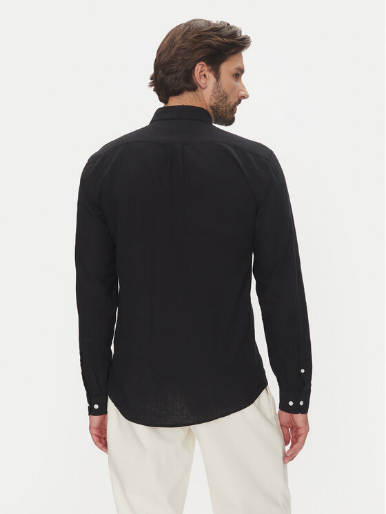 Lindbergh Lindbergh Cămașă 30-203344B Negru Relaxed Fit