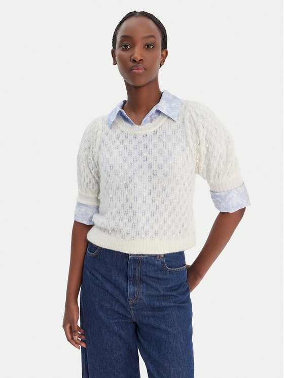 Munthe Munthe Megztinis Popta 252161925274 Écru Regular Fit