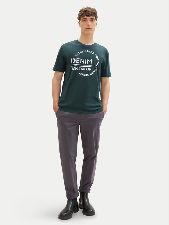 Tom Tailor Denim Tom Tailor Denim Marškinėliai 1043491 Žalia Regular Fit