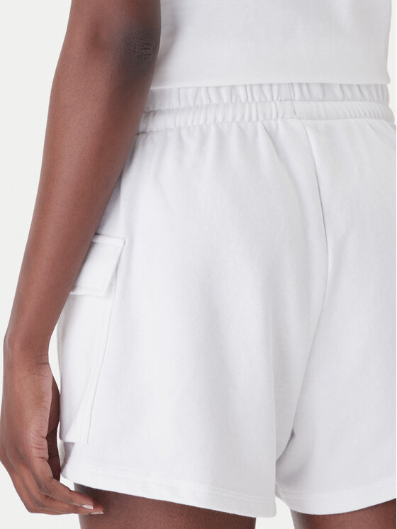 adidas adidas Pantaloncini sportivi Essentials Small Logo French Terry Cargo JD9945 Bianco Loose Fit