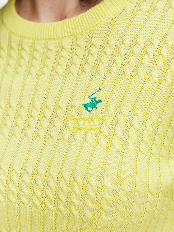 Beverly Hills Polo Club Beverly Hills Polo Club Džemper P-SS26W-M537390 Žuta Regular Fit