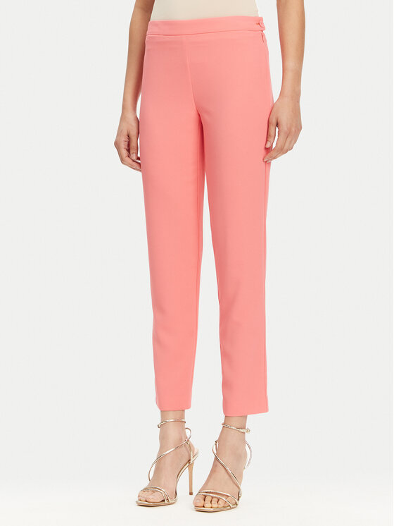 Patrizia Pepe Patrizia Pepe Kalhoty z materiálu 2P1683 A411 Korálová Regular Fit