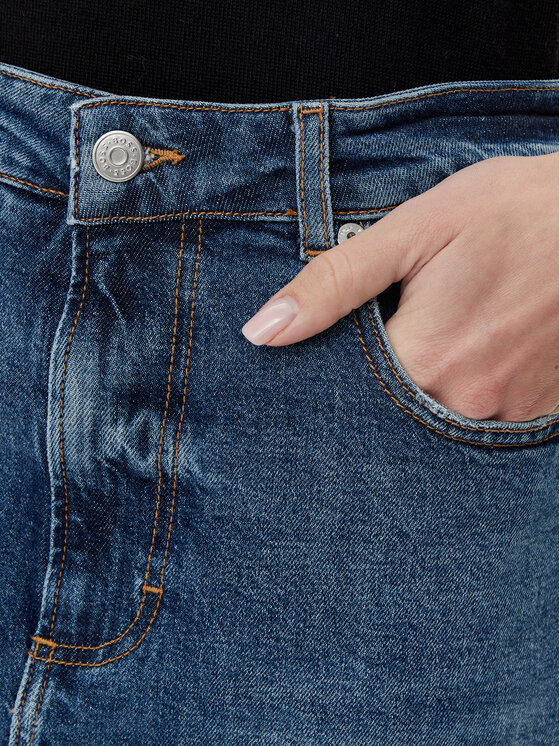 BOSS BOSS Jeans suknja midi 50512588 Plava Slim Fit
