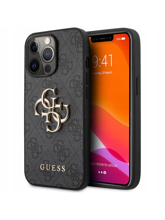 Guess Guess Etui na telefon 4G Big Metal Logo Szary