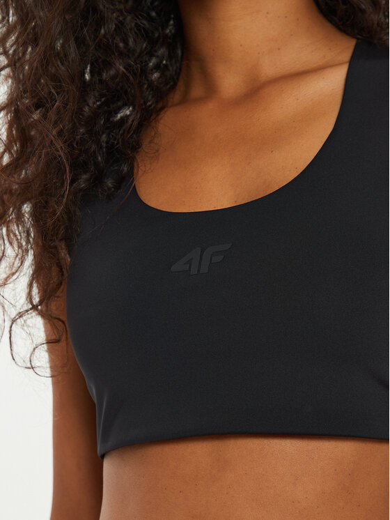 4F 4F Biustonosz sportowy 4FWAW24USBAF140 Czarny