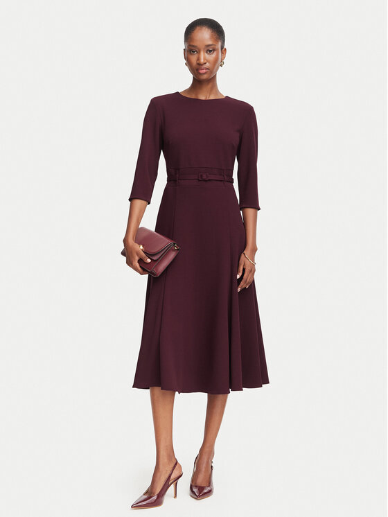 Rinascimento Rinascimento Sukienka koktajlowa CFC0131140003 Bordowy Regular Fit