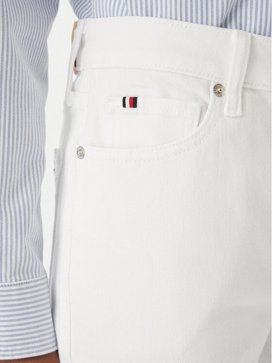 Tommy Hilfiger Tommy Hilfiger Džinsai WW0WW48579 Balta Slim Fit