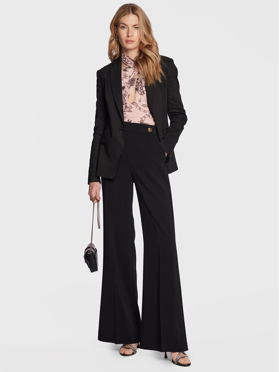 PINKO Pinko Sakoi Equilibrato 100987 A0IM Crna Slim Fit