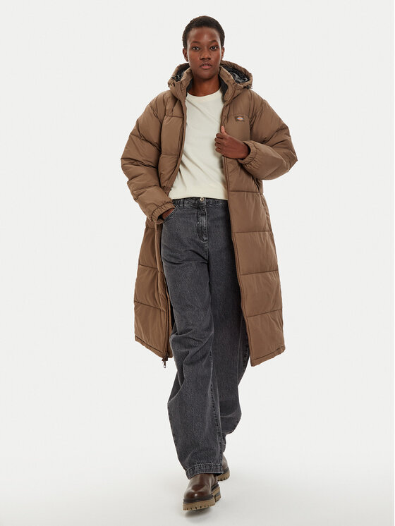 Dickies Dickies Geacă de iarnă Alatna Long DK0A4XR9MR1 Maro Regular Fit
