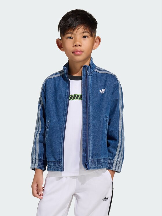 adidas adidas Kurtka jeansowa 162710 Niebieski jasny Loose Fit